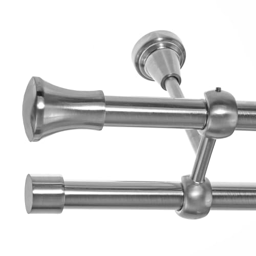 BASIT Gardinenstange Deckenmontage 2 läufig 400cm lang Edelstahl Look Metall Gardinenstange 2 läufig Deckenbefestigung Ø19mm I 120-600cm wählbar D28 BASIT Gardinenstange Deckenmontage 2 läufig 400cm lang Edelstahl Look Metall Gardinenstange 2 läufig Deckenbefestigung Ø19mm I 120-600cm wählbar D28 von BASIT