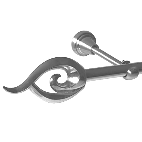 BASIT Gardinenstange mit Wandhalterung 140 cm lang Edelstahl Look im Set I 1-läufige Gardinenstange Wandmontage Ø16mm I In 120-600 cm verfügbar BASIT Gardinenstange mit Wandhalterung 140 cm lang Edelstahl Look im Set I 1-läufige Gardinenstange Wandmontage Ø16mm I In 120-600 cm verfügbar von BASIT