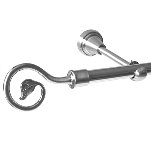 BASIT Gardinenstange mit Wandhalterung 240 cm lang Edelstahl Look im Set I 1-läufige Gardinenstange Wandmontage Ø16mm I In 120-600 cm verfügbar BASIT Gardinenstange mit Wandhalterung 240 cm lang Edelstahl Look im Set I 1-läufige Gardinenstange Wandmontage Ø16mm I In 120-600 cm verfügbar von BASIT