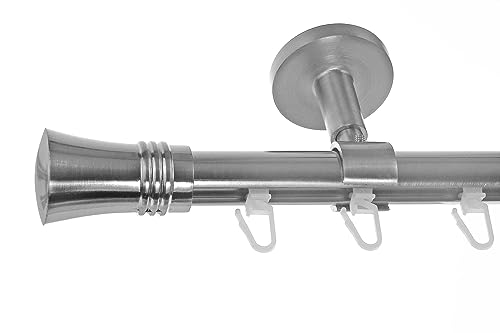 BASIT Innenlauf Gardinenstange 1 läufig 140 cm lang Edelstahl Look I Gardinenstange Deckenmontage 1 läufig Ø20mm I In 120-600cm verfügbar I D30 BASIT Innenlauf Gardinenstange 1 läufig 140 cm lang Edelstahl Look I Gardinenstange Deckenmontage 1 läufig Ø20mm I In 120-600cm verfügbar I D30 von BASIT