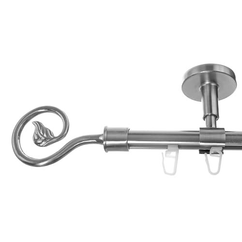 BASIT Innenlauf Gardinenstange 1 läufig 180 cm lang Edelstahl Look I Gardinenstange Deckenmontage 1 läufig Ø16mm I In 120-600cm verfügbar I D70 BASIT Innenlauf Gardinenstange 1 läufig 180 cm lang Edelstahl Look I Gardinenstange Deckenmontage 1 läufig Ø16mm I In 120-600cm verfügbar I D70 von BASIT