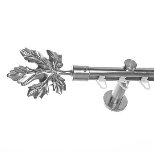 BASIT Innenlauf Gardinenstange 1 läufig Wandmontage 240 cm lang Edelstahl Optik I Vorhangstange mit Schiene 1läufig Ø20mm I 120-600 cm wählbar H30 BASIT Innenlauf Gardinenstange 1 läufig Wandmontage 240 cm lang Edelstahl Optik I Vorhangstange mit Schiene 1läufig Ø20mm I 120-600 cm wählbar H30 von BASIT