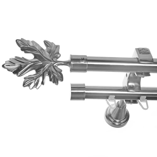 BASIT Rohr + Innenlauf Gardinenstange Wandmontage 2 läufig 280cm lang Edelstahl Look Metall Gardinenstange 2 läufig Wandbefestigung Ø20mm I H60 RI BASIT Rohr + Innenlauf Gardinenstange Wandmontage 2 läufig 280cm lang Edelstahl Look Metall Gardinenstange 2 läufig Wandbefestigung Ø20mm I H60 RI von BASIT