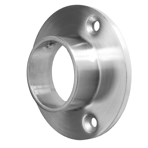 BASIT Wandflansch Edelstahl zur Befestigung von Geländer Edelstahl I Wandlager für Geländer Edelstahlrohr Ø 42,4mm I Rohrflansch Wandhalter für Handlauf WF10 von BASIT