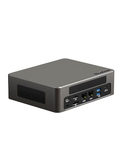 BASOARO BAM9 Mini PC, 12. Generation Core i5-1235U, 32GB RAM 1TB SSD Mini Gaming PC, 2 RJ45 LAN, HD DP Typ-C Triple Display, WiFi 6 BT 5.2, Mini Desktop PC für Zuhause/Büro/Schule von BASOARO