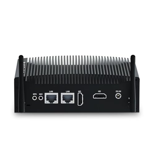 BASOARO Micro PC Windows 11 Pro, Lüfterloser Mini PC Industrie PC i5 8260U, 8G RAM 512G SSD, 4K Mini Desktop PC Unterstützung Dual Displays, Dual LAN, RS232, WLAN, Kleiner PC für Büro, Industrie von BASOARO