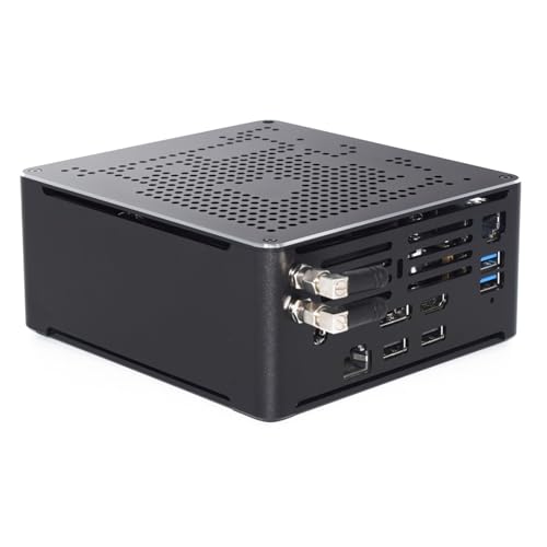 BASOARO Mini Büro PC, Core i9 9880H Micro Desktop Computer, 32G RAM 512G SSD 1TB HDD, Gigabit Ethernet, DP & HD, Type-C, 6 USB, WLAN, BT, Unterstützung für Automatisches Einschalten von BASOARO