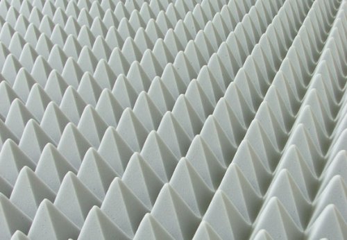Pyramidenschaum aus BASOTECT® lichtgrau 100x50cm Schalldämmung Isolierung Akustik - verschiedene Stärken (100 x 50 x 8cm) von BASOTECT