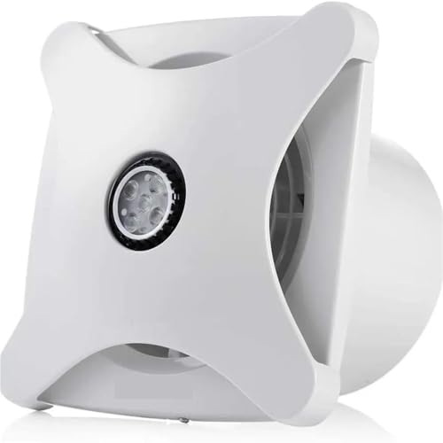 6 Zoll Hochgeschwindigkeits-Abluftventilator LED-Licht Toilette Küche Badezimmer Hängende Wand Fenster Ventilator Abluftventilator von BASSFLY