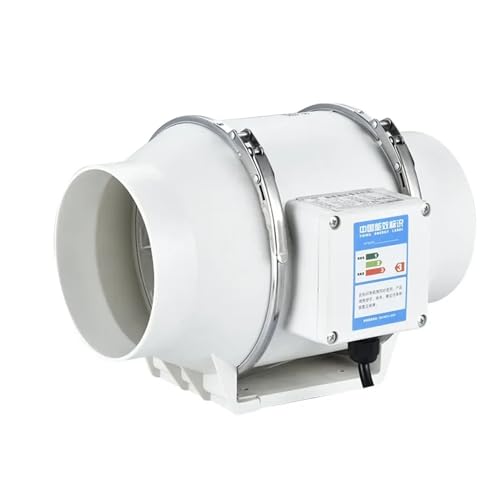 BASSFLY Rohrventilator, 3 Zoll/4 Zoll/5 Zoll Abluftventilator Wand Entilation Küche Wc Luft Sauber Ventilator Hause Stille Inline Rohr Kanal Fan Extractor(4inch) von BASSFLY