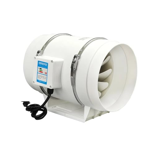 BASSFLY Rohrventilator, 4/5/6 Zoll Abluftventilator Leiser Inline-Rohrkanalventilator Badezimmer-Abluftventilator Küche Toilette Wandluftreiniger Ventilator(6inch 150mm) von BASSFLY