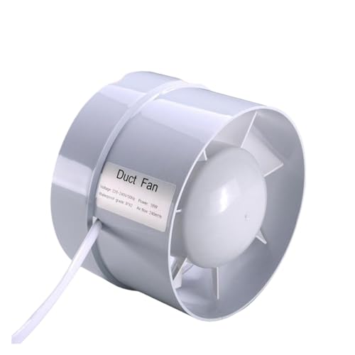 BASSFLY Rohrventilator, 4/5/6 Zoll Silent Ventilation Air Vents Ventilator Extractor Abluftventilator Ventilator Badezimmer Küche Waschraum(5inch) von BASSFLY