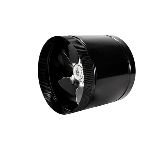 BASSFLY Rohrventilator, 4'' 6'' 8" Geräuscharmer Inline-Rohrventilator, Küchenbelüftung, Badezimmer-Abluftverstärker for Grow-Zeltventilator, Entlüftungsöffnung(8 Inch) von BASSFLY