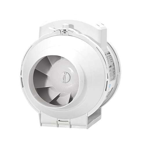 BASSFLY Rohrventilator, 4'' Silent Kanalventilator Luftabsaugung Abluftlüftung Badezimmer Küche Ventilator Wandgebläse Industrieventilator von BASSFLY