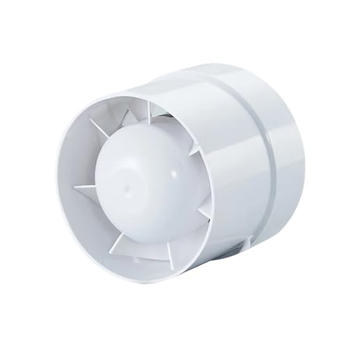 BASSFLY Rohrventilator, Leises Rundes ABS-Abluftgebläse for Toilette, Energiesparendes Gewächshaus, Inline-Abluftkanal, Weiß, Wasserdicht, Badezimmer-Entlüftungsventilator BASSFLY Rohrventilator, Leises Rundes ABS-Abluftgebläse for Toilette, Energiesparendes Gewächshaus, Inline-Abluftkanal, Weiß, Wasserdicht, Badezimmer-Entlüftungsventilator von BASSFLY