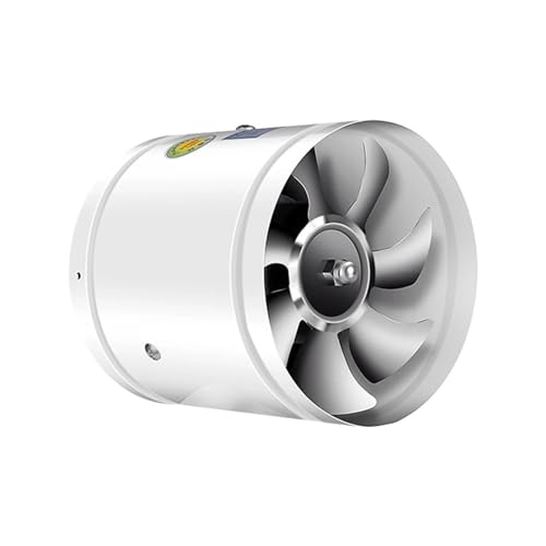 BASSFLY Rohrventilator, Rohrlüftungsventilator 4/6/8 Zoll Rohrabluftventilator Luftventilator Leiser Mini-Abluftventilator Küchenluftventilator for Badezimmertoilette(6 inches,White) von BASSFLY