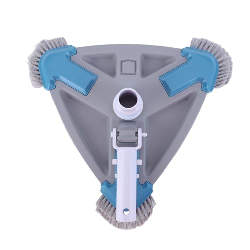 BASSFLY Saugkopf-Bürstenreiniger mit Seitenbürste Pool-Staubsaugerkopf Dreieckform Saugkopf-Bürstenreiniger Pool zubehör von BASSFLY