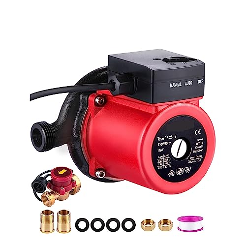 BASSFLY Warmwasser-Umwälzpumpe, Wasserdruckverstärker, Umwälzpumpe for Warmwasserbereiter, Kopf Aus Edelstahl/Gusseisen(245W) von BASSFLY