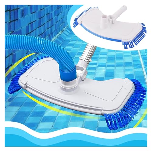 BASSFLY Weißer Saugkopf for Schwimmbäder, verstärkter Saugkopf mit Seitenbürste, manuelle Absaugung Pool zubehör von BASSFLY