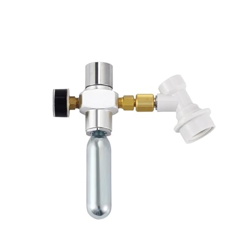 CO2 Druckminderer, 0-60PSI Bierfass-CO2-Ladegerät, tragbarer CO2-Regler, Mini-CO2-Spender mit Manometer von BASSFLY