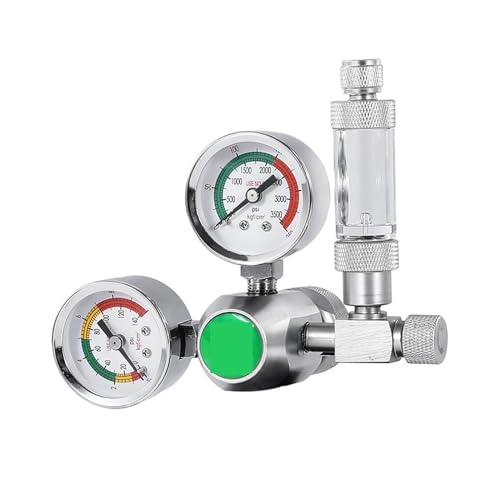 CO2 Druckminderer, Aquarium DIYCO2-Regler Magnetblasenzähler CO2-Kontrollsystem Reaktion Wasserdichtes Aquarium CO2-Druckminderventil(ZR01-12,W21.8) von BASSFLY