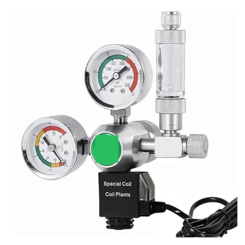 CO2 Druckminderer, Aquarium DIYCO2-Regler Magnetblasenzähler CO2-Kontrollsystem Reaktion Wasserdichtes Aquarium CO2-Druckminderventil(ZR01-14,CGA320) von BASSFLY