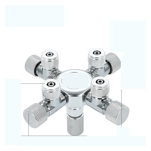 CO2 Druckminderer, Aquarium Mehrkanal-CO2-Splitter, Verteiler, Metall, Aquarium, CO2-Regler, Generator, Zubehör, CO2-Splitter, 2–6 Kanäle(W02-04) von BASSFLY