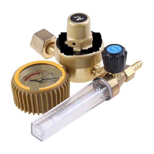 CO2 Druckminderer, Argon CO2 Druckminderer G5/8 Zoll 0–25 MPa WIG-Durchflussmesser Schweißregler Messgerät Stoßdämpfung Gasdurchflussmesser von BASSFLY