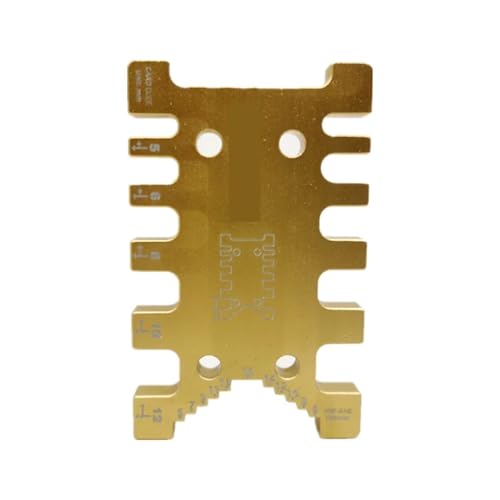 Holzbearbeitung Zapfen Lücken Messgerät Messkarte Werkbank Lineal Höhenmesser Metrisch/Zoll Zapfen Messschieber measuring tools(Golde) von BASSFLY