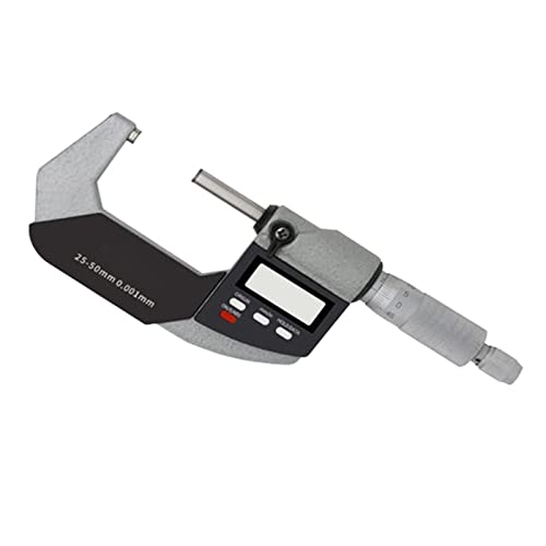 Mikrometer, 0,001 mm digitales Außenmikrometer 0-25 mm 25-50 mm 50-75 mm 75-100 mm elektronischer Mikrometer-Messschiebermessmessermikrometer-Vergaser Carbid(Digital B 25-50) von BASSFLY