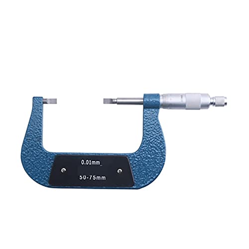 Mikrometer, Präzisionsdosen-Stahl-Klingen-Mikrometer Messen Sie Keyway Rill Spaltblattklingen Dicke 0,7 mm 50-75 mm Dünnscheibe Mikrometer(50-75mm) von BASSFLY