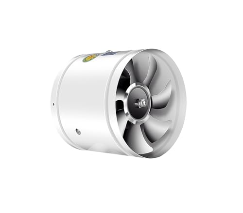 Rohrventilator, 4/6/7 Zoll Luft Ventilator Kanal Fan Metall Rohr Belüftung Rohr Abluft Fan Extractor Badezimmer Wc Wand Fan Luft Gebläse Fan(White,7 inch) von BASSFLY