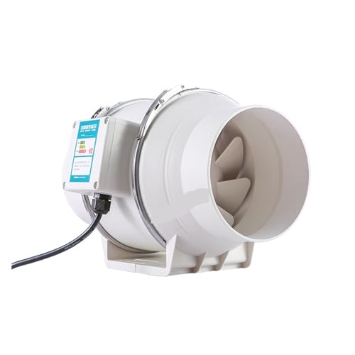 Rohrventilator, 4-Zoll-Silent-Airflow-Kanalventilator Hydrokultur-Abluftabluftgebläse Badezimmer-Entlüftungsrohrabsauger Leistungsstarke Belüftung von BASSFLY