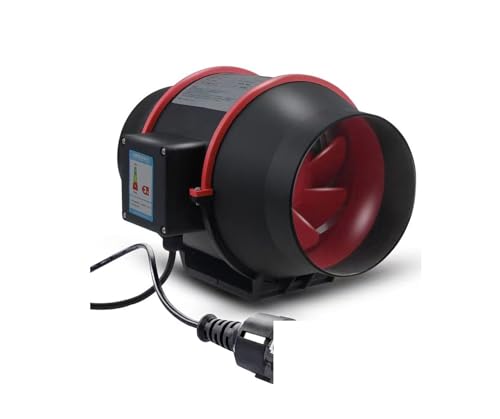 Rohrventilator, Rauchabzugsventilator, 100 Mm, Geschwindigkeitsregelung, Gemischter Durchfluss, Inline-Ventilator Mit Variabler Geschwindigkeitsregelung, Kreisförmiges 4-Zoll-Rohr, Hohe Geschwindigkei von BASSFLY