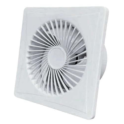 Solar 12V Dunstabzugshaube Lüfter Energiesparende Abluftgebläse Air Vent Fenster Wandventilator Küche Bad Huhn(6 in fan) von BASSFLY