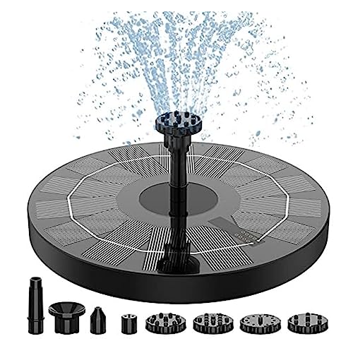 Solar springbrunnen für außen 2,5-W-Solarbrunnenpumpe mit 6 Düsen und 4-Fuß-Wasserleitung, solarbetriebene Pumpe for Vogelbad, Teich, Garten und andere Orte(B-2.5W) von BASSFLY