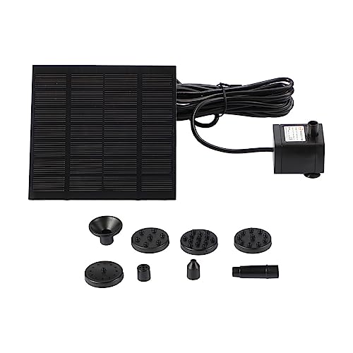 Solar springbrunnen für außen 3/5 W Solar Wasserpumpe Mit 6 Düsen Brunnen Pumpe Hydrokultur Tauch Pumpe Dekorative Requisiten for Vogel Bad teich Garten Dekor(3W with 6 Sprays) von BASSFLY