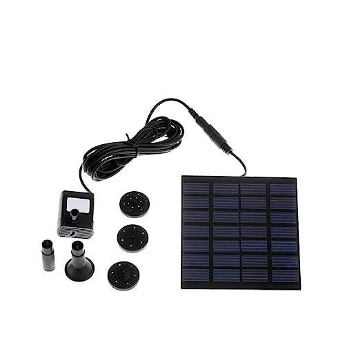 Solar springbrunnen für außen 5-1 W DIY Solar Wasserpumpe Kit mit 9-6 Düsen Solar Vogel Bad Brunnen for Outdoor Garten Schwimmbad Solar Powered Brunnen(1.2W 7V) von BASSFLY