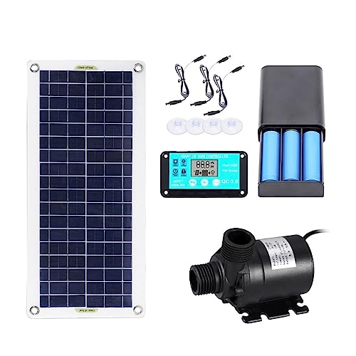 Solar springbrunnen für außen 50 W Solar Wasserpumpe Bürstenlosen Solar Panel Fisch Wasser Pool Kit 12 V Garten Dekoration Pool Powered Brunnen Teich PUM Aquarium(with 10A Controller) von BASSFLY