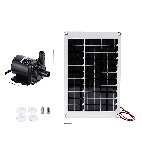 Solar springbrunnen für außen 50W 800L/H Solar Bürstenlose Power Wasserpumpe Set Ultra-leise Tauch Wasserpumpe Motor Fischteich Garten brunnen Dekoration(Solar Panel and Pump) von BASSFLY