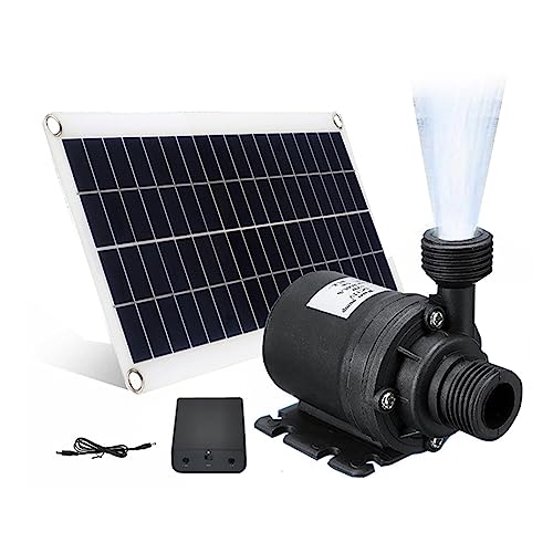 Solar springbrunnen für außen 50W Solar Wasserpumpe Solar Wasser Brunnen Pumpe Wasser Brunnen Bewässerung Pumpe 800L/H DC12V Geräuscharm Garten Familie von BASSFLY