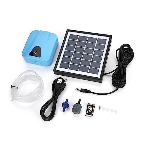 Solar springbrunnen für außen 5V/1A energiesparende Aquarium Luftpumpe Solarbetriebene Oxygenator Wasser Sauerstoffpumpe Teichbelüfter Aquarium Luftpumpe von BASSFLY