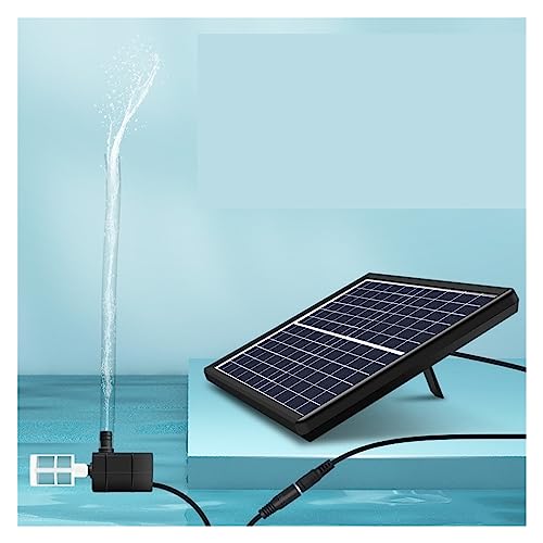 Solar springbrunnen für außen Aquarium Solar Wasserpumpe 12V Hydrokultur Filter Belüftung Aquarium Steingarten Wasser Pumpen Tauchpumpe Teich Brunnen Im Freien(9v6w Set 12v Pump) von BASSFLY