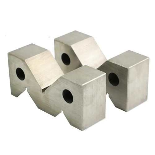 Winkelblock-Lineal, Präzisionsmaschinist, 2 Stück, hochpräziser M-Typ-V-Block aus Karbonstahl measuring tools(2pcs 100mm) von BASSFLY