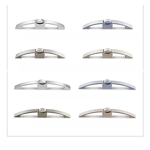 Wohnwagen-Türgriff RV. Wandschrank Griff Yachtschubladenschrank Türschloss gekrümmt Button Lock Schlepplager Möbel Möbelbogen und Pfeilschloss(A08-160-SN(镍拉丝)) von BASSFLY