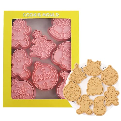 8stk Ausstechformen Weihnachten, Weihnachts Ausstechformen Set, 3D Kunststoff Weihnachten Keksausstecher, Ausstechformen Set, Brot Ausstecher Set, Cookie Backen Form für Weihnachtsbacken 8stk Ausstechformen Weihnachten, Weihnachts Ausstechformen Set, 3D Kunststoff Weihnachten Keksausstecher, Ausstechformen Set, Brot Ausstecher Set, Cookie Backen Form für Weihnachtsbacken von BASTOUR