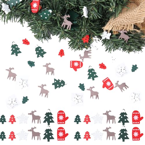 Bunt Streudeko Weihnachten, Holz Konfetti Weihnachten Deko, 100 Stück Tischdeko Holz Streudeko Konfetti, Tischdeko Rentier Schneeflocken Deko Confetti Bunt Streudeko Weihnachten, Holz Konfetti Weihnachten Deko, 100 Stück Tischdeko Holz Streudeko Konfetti, Tischdeko Rentier Schneeflocken Deko Confetti von BASTOUR