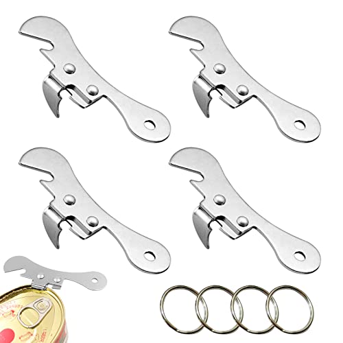 Dosenöffner Manuell, Hand-Dosenöffner, Dosenöffner 5 In 1, Manuell Büchsenöffner aus Edelstahl, Prämie Dosenöffner Ohne Scharfe Kanten, Sicherheits Dosenöffner, 95mm* 30mm,4PCS von BASTOUR