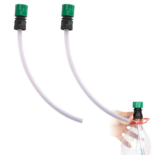 Getränkeflaschen Adapter Für Hochdruckreiniger, Wasserflaschenadapter Hochdruckreiniger Flaschenanschluss, Flaschenverbinder Schlauch Getränke, Flaschenverschluss Verbinder mit Zugschlauch, 2pcs von BASTOUR