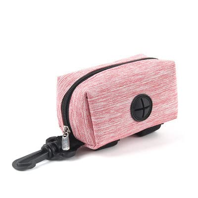 Hundetaschenhalter für Hunde, Händler, Tasche für Abfallsäcke mit Reißverschluss, Aufbewahrungsbox für Hunde, Abfallbeutel für Hunde (Rosa) von BASTOUR